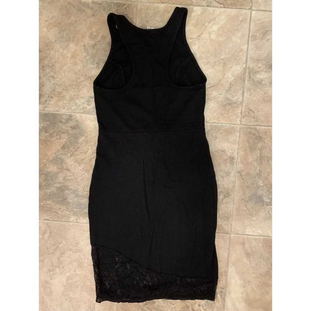Bar‎ III Dress Women's Size Small Black Sleeveless Lace Bottom